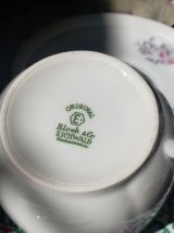 Lot de 2 belles tasses et sous tasses Bloch &amp; Co EICHWALD