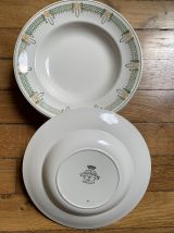 6 assiettes creuses - Longwy - Circa 1910