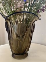 Vase en verre -Art Déco