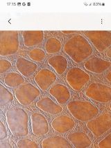 5 Chaise de cuisine vintage skai marron 