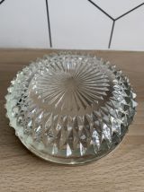 Vide poche art déco -verre et métal argenté