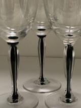 Set de 3 verres en cristal estampillé "Cristal France"