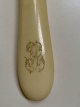 12 couteaux à dessert argent et os 