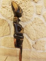 Peigne en bois africain ashanti femelle Ghana