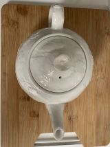 Théière  vintage Burleigh Davenport en porcelaine blanche