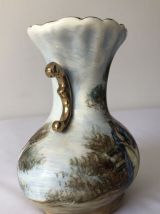 Vase balustre style rococo peint à la main 