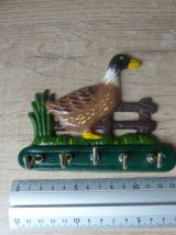 Porte-Clés Mural Canard en Fonte, Collection Canard