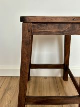 Table d’appoint tabouret de peintre bois massif rénové