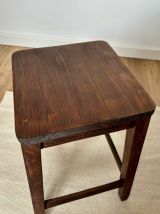 Table d’appoint tabouret de peintre bois massif rénové