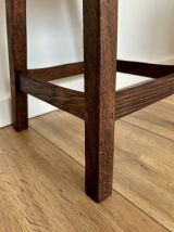 Table d’appoint tabouret de peintre bois massif rénové