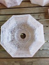 Opalines en verre de Clichy rose