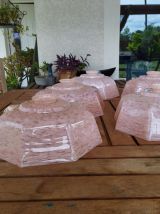 Opalines en verre de Clichy rose