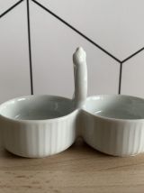 Saleron double en porcelaine blanche - Pillivuyt