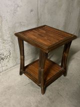 Bout de canapé en rotin années 70