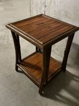 Bout de canapé en rotin années 70