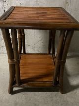 Bout de canapé en rotin années 70