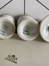 Ensemble coquetier vintage en porcelaine tchèque Victoria 