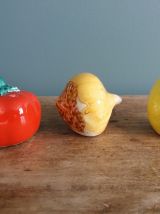salière poivrier en barbotine tomate oignon citron