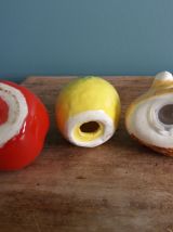 salière poivrier en barbotine tomate oignon citron