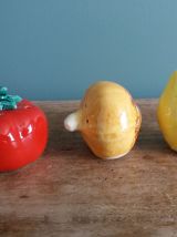 salière poivrier en barbotine tomate oignon citron