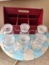 Casier 6 flacons apothicaire déco vintage