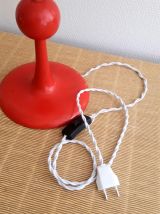 Lampe vintage 1970 et abat-jour fait main 