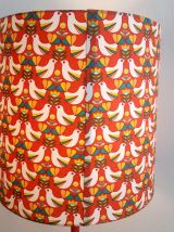 Lampe vintage 1970 et abat-jour fait main 