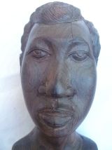 Bustes africains "Couple"  ébène, vintage