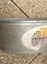 bassine en zinc galvanisé , vintage