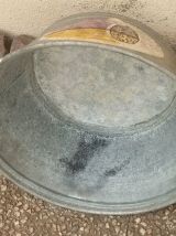 bassine en zinc galvanisé , vintage