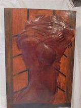Tableau en cuir - Femme nue