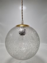 Suspension en verre givré