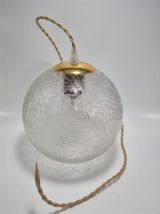 Suspension en verre givré