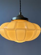 SUSPENSION ANCIENNE EN OPALINE ART-DECO