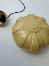 SUSPENSION ANCIENNE EN OPALINE ART-DECO