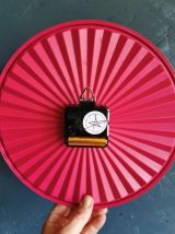 Horloge pendule murale vintage silencieuse ronde Tupperware 
