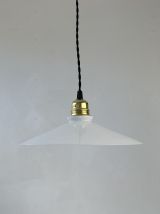 ANCIENNE SUSPENSION VINTAGE EN OPALINE 25 CM