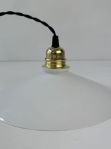 ANCIENNE SUSPENSION VINTAGE EN OPALINE 25 CM