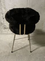 Chaise en moumoute Pelfran années 70
