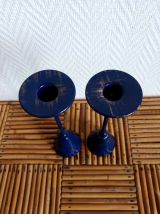 Paire de bougeoirs design Memphis 1980 