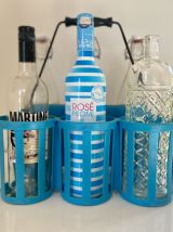 Porte-bouteilles vintage 60´s bleu