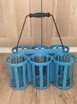 Porte-bouteilles vintage 60´s bleu