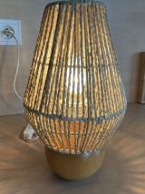 Lampe boule en bois 