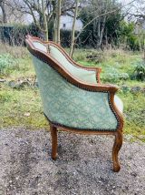 Bergère Style Louis XV en merisier massif époque début XXe