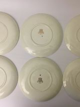 6 assiettes à dessert et le Plat Vintage / Gien / Modèle Arm