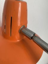 Lampe vintage 1960 de bureau Fase Faro Madrid orange - 52 cm