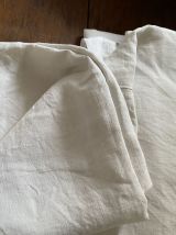 Drap de trousseau fil de lin fin 19e.
