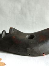 Ancien masque Dan en bois sculpté.  Art africain.