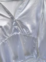 Chemisier blanc satiné années 80