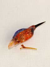 Très belle oiseau martin pêcheur verre de Murano. 